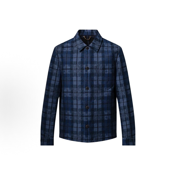 louis vuitton check monogram button overshirt jacket